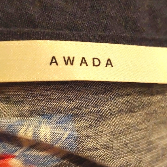 Awada Women's Sustainable 100% Viscose Floral Mini Dress  Blue Red/White Floral - Picture 8 of 10